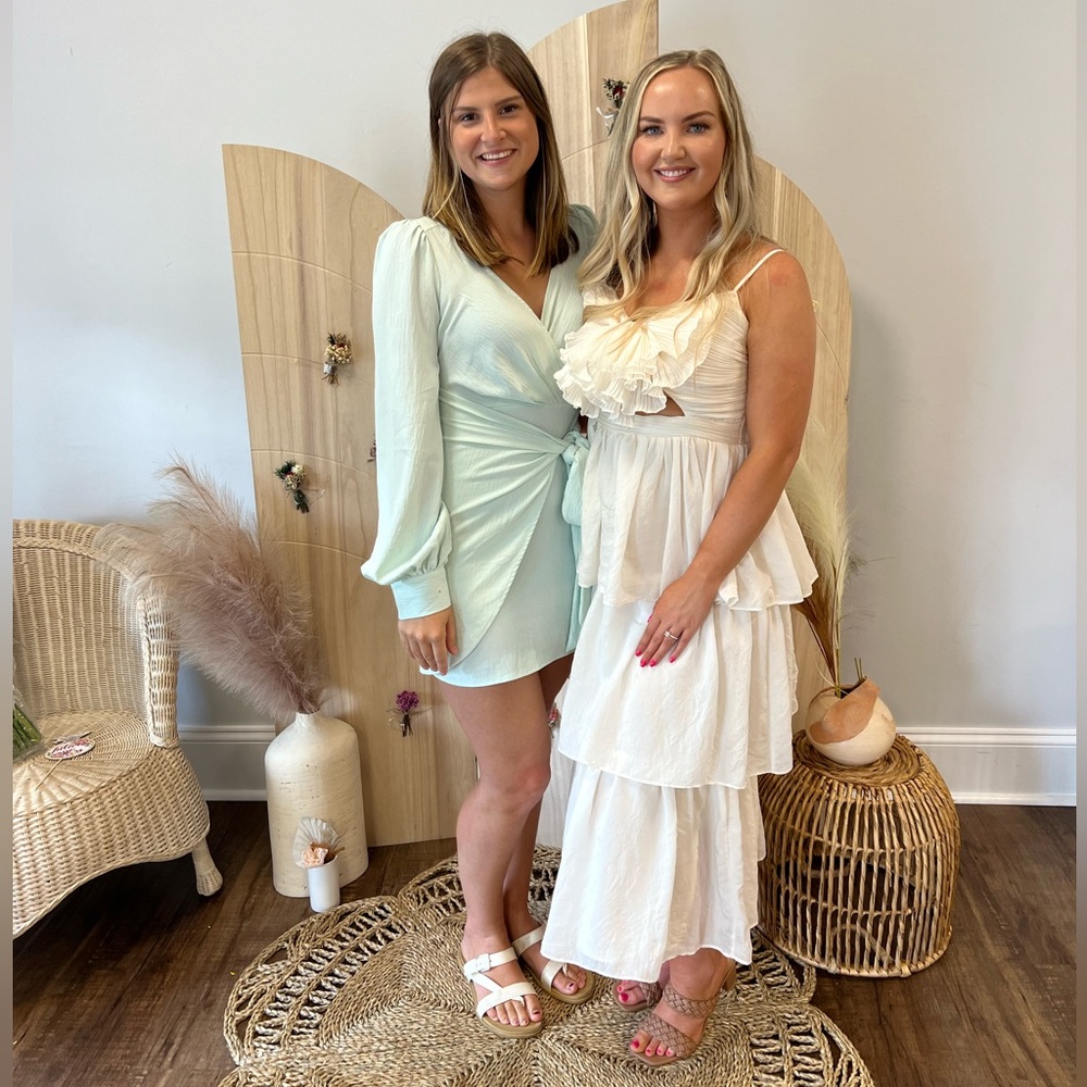 White Vestique Dress with Bow